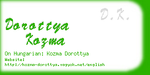 dorottya kozma business card